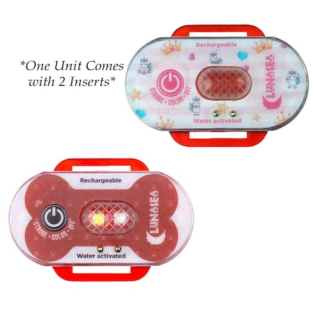 Lunasea Lighting Lunasea Child/Pet Safety Water Activated Strobe Light - Red Case, Blue Attention Light LLB-63RB-E0-01